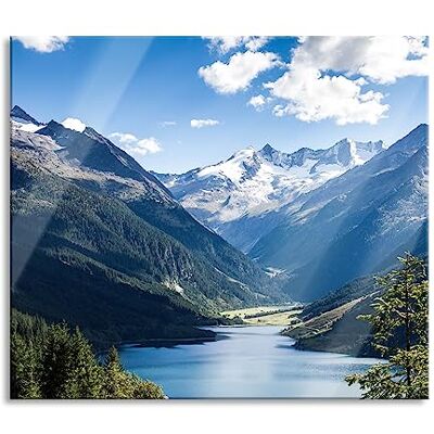 Pixxprint See an Bergen Herdabdeckplatte & Spritzschutz aus Echtglas Für Herd-Kochfelder 60x52 cm Pixxprint See an Bergen Herdabdeckplatte & Spritzschutz aus Echtglas Für Herd-Kochfelder 60x52 cm
