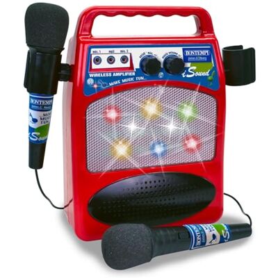 Bontempi SonicSync Der kabellose Dual-Mikrofon-Verstärker für den perfekten Soundcheck! 280x260x70 mm Bontempi SonicSync Der kabellose Dual-Mikrofon-Verstärker für den perfekten Soundcheck! 280x260x70 mm