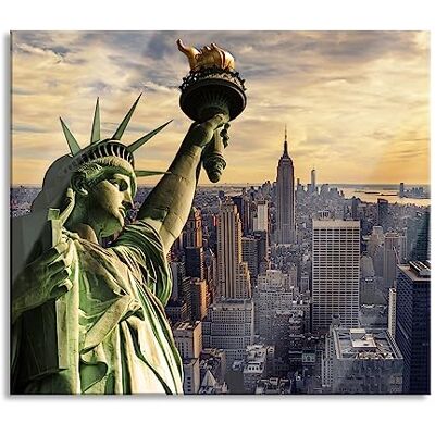 Pixxprint Freiheitsstatue in New York Herdabdeckplatte & Spritzschutz aus Echtglas Für Herd-Kochfelder 60x52 cm Pixxprint Freiheitsstatue in New York Herdabdeckplatte & Spritzschutz aus Echtglas Für Herd-Kochfelder 60x52 cm