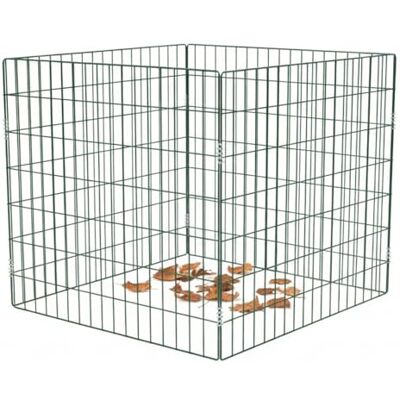 TRUTZHOLM Kompostgitter Gartenkomposter 90×90x70 cm pulverbeschicht grün Metall, werkzeugloser Aufbau, 10×4 cm Maschenweite, Stahldraht TRUTZHOLM Kompostgitter Gartenkomposter 90×90x70 cm pulverbeschicht grün Metall, werkzeugloser Aufbau, 10×4 cm Maschenweite, Stahldraht