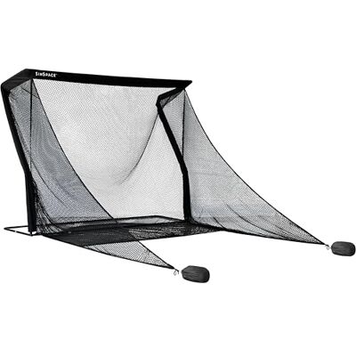 SimSpace 10ft Wide Deluxe Golf Practice Net with Sturdy Metal Frame, Netting, Easy Push-Button Assembly, Protective Side Barriers, Golf Net SimSpace 10ft Wide Deluxe Golf Practice Net with Sturdy Metal Frame, Netting, Easy Push-Button Assembly, Protective Side Barriers, Golf Net