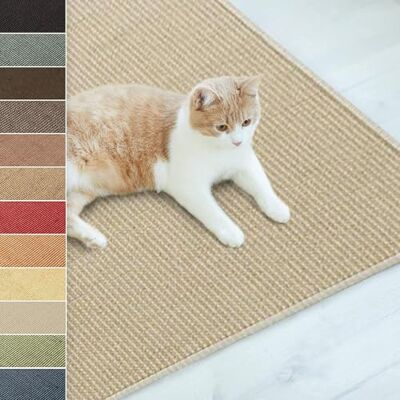 KARAT Katzen Kratzmatte 30 x 50 cm aus Natur Sisal Kratzteppich Kratzmöglichkeiten für Katzen Kratzmöbel für Wand oder Boden robust & waschbar, Elfenbein KARAT Katzen Kratzmatte 30 x 50 cm aus Natur Sisal Kratzteppich Kratzmöglichkeiten für Katzen Kratzmöbel für Wand oder Boden robust & waschbar, Elfenbein