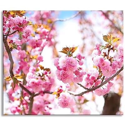 Pixxprint Schöne Kirschblüten Herdabdeckplatte & Spritzschutz aus Echtglas Für Herd-Kochfelder 60x52 cm Pixxprint Schöne Kirschblüten Herdabdeckplatte & Spritzschutz aus Echtglas Für Herd-Kochfelder 60x52 cm