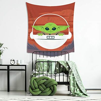 RoomMates TAP4533LG Star Wars Grogu Baby Yoda Wandteppich RoomMates TAP4533LG Star Wars Grogu Baby Yoda Wandteppich
