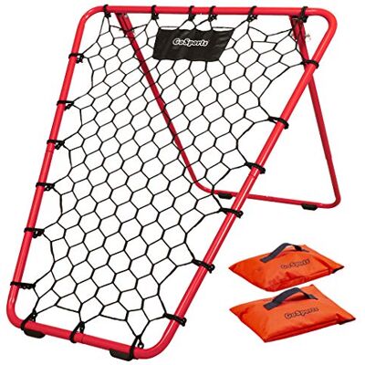 GoSports Basketball-Rebounder mit verstellbarem Rahmen, griffigen Gummifüßen und Sandsäcken, tragbare Rückpass-Trainingshilfe GoSports Basketball-Rebounder mit verstellbarem Rahmen, griffigen Gummifüßen und Sandsäcken, tragbare Rückpass-Trainingshilfe