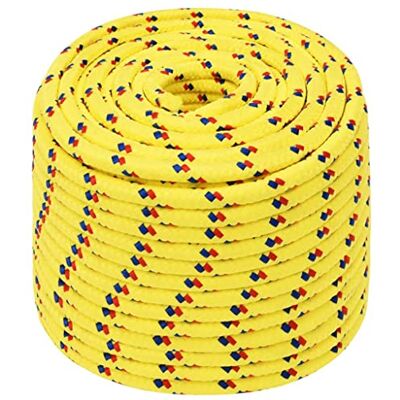 vidaXL Bootsseil Ankerleine Festmacher Tauwerk PP Leine Seil Tau Polypropylenseil Geflochten Flechtleine Gelb 14mm 250m Polypropylen vidaXL Bootsseil Ankerleine Festmacher Tauwerk PP Leine Seil Tau Polypropylenseil Geflochten Flechtleine Gelb 14mm 250m Polypropylen
