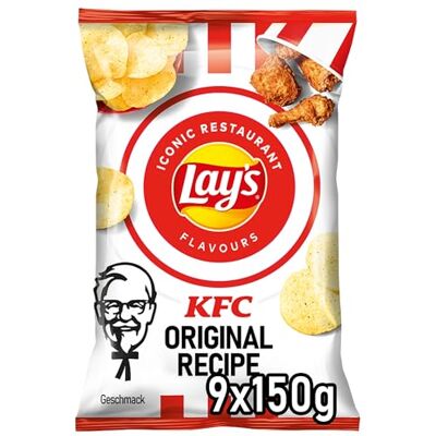 Lay's KFC Kentucky Fried Chicken Knusprig gewürzte Kartoffelchips für eine gelungene Party (9 x 150 g) Lay's KFC Kentucky Fried Chicken Knusprig gewürzte Kartoffelchips für eine gelungene Party (9 x 150 g)