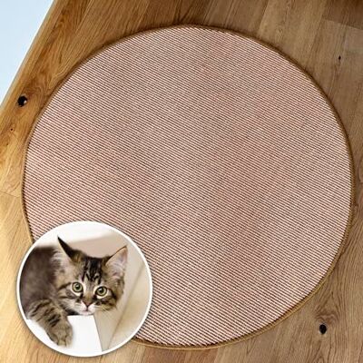 KARAT Katzen Kratzmatte rund 120cm Ø aus Natur Sisal Kratzteppich Kratzmöglichkeiten für Katzen Kratzmöbel für Wand oder Boden robust & waschbar, Kork KARAT Katzen Kratzmatte rund 120cm Ø aus Natur Sisal Kratzteppich Kratzmöglichkeiten für Katzen Kratzmöbel für Wand oder Boden robust & waschbar, Kork