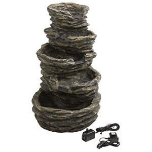 Dehner Gartenbrunnen Roccia mit LED Beleuchtung, Steinoptik, ca. 99 x 65 x 62 cm, 22 kg, Polyresin, grau Dehner Gartenbrunnen Roccia mit LED Beleuchtung, Steinoptik, ca. 99 x 65 x 62 cm, 22 kg, Polyresin, grau