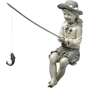 Design Toscano Figur Anglermädchen „Nellies großer Fang“, tan, 28 x 11,5 x 28 cm, EU9305 Design Toscano Figur Anglermädchen „Nellies großer Fang“, tan, 28 x 11,5 x 28 cm, EU9305