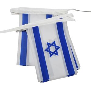 AZ FLAG - Ghirlanda 6 Metri 20 Bandiere Israele 21x15cm - Flag garland AZ FLAG - Ghirlanda 6 Metri 20 Bandiere Israele 21x15cm - Flag garland