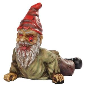 PTC Kriechender Zombie Gartenzwerg in grünem Hemd Deko Figur PTC Kriechender Zombie Gartenzwerg in grünem Hemd Deko Figur