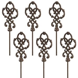 Dehner Gartenstab Ornament Kreis, 6 Stück, je ca. 140 x 13 x 3.2 cm, Gusseisen, edelrostfarben Dehner Gartenstab Ornament Kreis, 6 Stück, je ca. 140 x 13 x 3.2 cm, Gusseisen, edelrostfarben