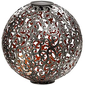 Dehner Solarkugel Luanda, Ø 30 cm, Metall, silber/kupfer Dehner Solarkugel Luanda, Ø 30 cm, Metall, silber/kupfer