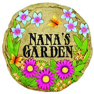 Spoontiques , Garten-Dekor, Trittstein mit Motiv: Nana's Garden, Dekostein für Garten, Harz Spoontiques , Garten-Dekor, Trittstein mit Motiv: Nana's Garden, Dekostein für Garten, Harz