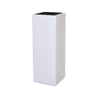 VIVANNO Einzel Zink Blumenkübel Pflanzkübel "Block" 65 cm, Weiß, inkl. Einsatz Frostsichere Portalvase aus pulverbeschichtetem Stahlblech für außen und innen, rechteckige Säule, 65x24x24 cm VIVANNO Einzel Zink Blumenkübel Pflanzkübel "Block" 65 cm, Weiß, inkl. Einsatz Frostsichere Portalvase aus pulverbeschichtetem Stahlblech für außen und innen, rechteckige Säule, 65x24x24 cm