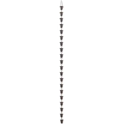 Loberon Regenablaufkette Shimon, braun Sommer, Outdoor, Gartenausstattung, Mit gusseisernen Blütenkelchen, Schöner Ablauf des Regenwassers, Einfache Installation Loberon Regenablaufkette Shimon, braun Sommer, Outdoor, Gartenausstattung, Mit gusseisernen Blütenkelchen, Schöner Ablauf des Regenwassers, Einfache Installation