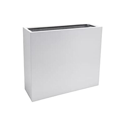 VIVANNO Pflanzkübel Raumteiler Fiberglas ELEMENTO Sichtschutz Weiß Matt Rechteckiger Blumenkübel 88x30x75 cm für Innen & Außen, Frostfestes Trennelement für Büro & Terrasse, Wetterfest VIVANNO Pflanzkübel Raumteiler Fiberglas ELEMENTO Sichtschutz Weiß Matt Rechteckiger Blumenkübel 88x30x75 cm für Innen & Außen, Frostfestes Trennelement für Büro & Terrasse, Wetterfest