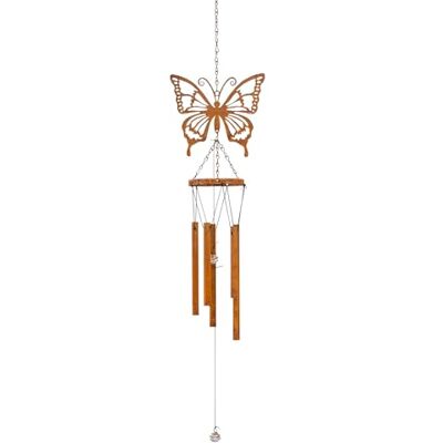 levandeo Windspiel Schmetterling Edelrost L80cm Klangspiel Natur Gartendeko Rostdeko Deko Hängedeko Garten Rostoptik levandeo Windspiel Schmetterling Edelrost L80cm Klangspiel Natur Gartendeko Rostdeko Deko Hängedeko Garten Rostoptik