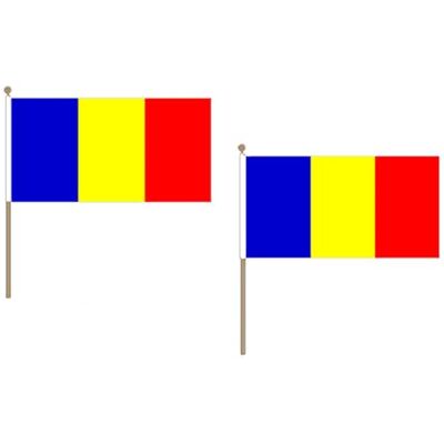 AZ FLAG STOCKFLAGGE RUMÄNIEN 45x30cm mit holzmast 10 stück RUMÄNISCHE STOCKFAHNE 30 x 45 cm flaggen AZ FLAG STOCKFLAGGE RUMÄNIEN 45x30cm mit holzmast 10 stück RUMÄNISCHE STOCKFAHNE 30 x 45 cm flaggen