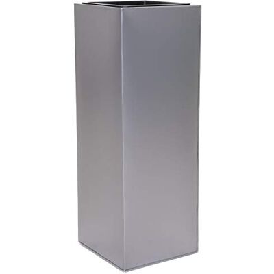 VIVANNO Pflanzgefäß Block Zink 65x24x24 cm Silber Säule inkl. Einsatz Wetterfester Blumenkübel aus Stahlblech für außen und innen, rechteckige Blumensäule, modernes Design für Garten & Balkon VIVANNO Pflanzgefäß Block Zink 65x24x24 cm Silber Säule inkl. Einsatz Wetterfester Blumenkübel aus Stahlblech für außen und innen, rechteckige Blumensäule, modernes Design für Garten & Balkon