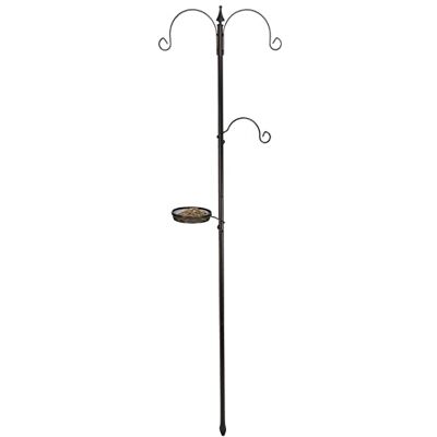 Spetebo Vogel Futterstation aus Stahl in braun 190 x 50 cm Futterstelle mit Meisenknödel Halter und Futterschale Garten Deko Futter Stelle Station Spender Schale Spetebo Vogel Futterstation aus Stahl in braun 190 x 50 cm Futterstelle mit Meisenknödel Halter und Futterschale Garten Deko Futter Stelle Station Spender Schale