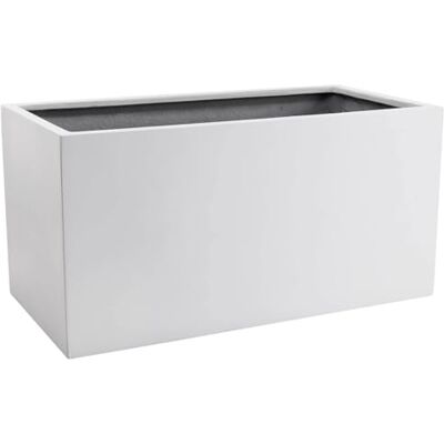 VIVANNO Großer Pflanzkübel Fiberglas Blumenkübel 80x40x40 cm Frostsicher Wetterfester Pflanztrog für Draußen & Innen Robuster Pflanztopf mit Isolierbeschichtung Winterhartes Pflanzgefäß Grau VIVANNO Großer Pflanzkübel Fiberglas Blumenkübel 80x40x40 cm Frostsicher Wetterfester Pflanztrog für Draußen & Innen Robuster Pflanztopf mit Isolierbeschichtung Winterhartes Pflanzgefäß Grau