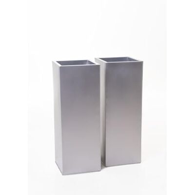 VIVANNO 2er Set Pflanzkübel Zink Silber Block 80 cm, Wetterfest, Eckig Blumenkübel aus pulverbeschichtetem Stahlblech für Garten & Terrasse, frostsicherer Pflanztrog, Maße 80x29x29 cm VIVANNO 2er Set Pflanzkübel Zink Silber Block 80 cm, Wetterfest, Eckig Blumenkübel aus pulverbeschichtetem Stahlblech für Garten & Terrasse, frostsicherer Pflanztrog, Maße 80x29x29 cm