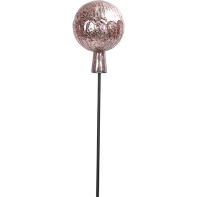 Posiwio dekorativer ausgefallener Gartenstecker mit geprägter Rosenkugel Glaskugel in Cracklee-Optik Silber rosa hellgrün und 2 möglichen Größen (rosa, klein) Posiwio dekorativer ausgefallener Gartenstecker mit geprägter Rosenkugel Glaskugel in Cracklee-Optik Silber rosa hellgrün und 2 möglichen Größen (rosa, klein)