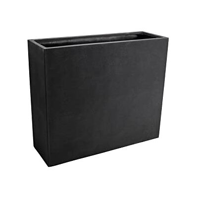 VIVANNO Pflanzkübel Raumteiler Sichtschutz Fiberglas ELEMENTO Anthrazit Rechteckiger Trog in Steinoptik 88x30x75 cm, Wetterfest für Garten & Balkon, Ideal als Trennelement oder Kräuterbeet VIVANNO Pflanzkübel Raumteiler Sichtschutz Fiberglas ELEMENTO Anthrazit Rechteckiger Trog in Steinoptik 88x30x75 cm, Wetterfest für Garten & Balkon, Ideal als Trennelement oder Kräuterbeet