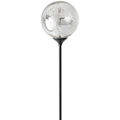 Loberon Dekostab 2er Set Cainan, antiksilber/schwarz Sommer, Outdoor, Gartenausstattung, Aus Eisen & Glas, Charmante dekorative Kugeln aus Glas, Mundgeblasen Loberon Dekostab 2er Set Cainan, antiksilber/schwarz Sommer, Outdoor, Gartenausstattung, Aus Eisen & Glas, Charmante dekorative Kugeln aus Glas, Mundgeblasen
