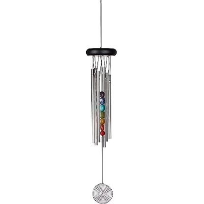 Woodstock Chimes Woodstock Windspiel Chakra Chime, Silber, 46,9 cm Woodstock Chimes Woodstock Windspiel Chakra Chime, Silber, 46,9 cm