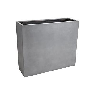 VIVANNO Pflanzkübel Raumteiler ELEMENTO Sichtschutz Fiberglas Beton-Design Großer Pflanztrog in Grau, 88x30x75 cm, Wetterfest für Garten & Terrasse, idealer Trennelement Sichtschutz & Paravent VIVANNO Pflanzkübel Raumteiler ELEMENTO Sichtschutz Fiberglas Beton-Design Großer Pflanztrog in Grau, 88x30x75 cm, Wetterfest für Garten & Terrasse, idealer Trennelement Sichtschutz & Paravent