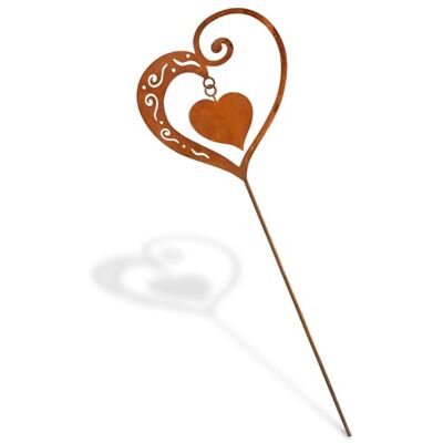 Rostikal Rost Gartenstecker Herz 62 cm Handgefertigter Edelrost-Blumenstecker aus Metall Robust & Wetterfest Beetstecker Garten-Deko für Blumenbeet, Terrasse, Balkon Rostikal Rost Gartenstecker Herz 62 cm Handgefertigter Edelrost-Blumenstecker aus Metall Robust & Wetterfest Beetstecker Garten-Deko für Blumenbeet, Terrasse, Balkon