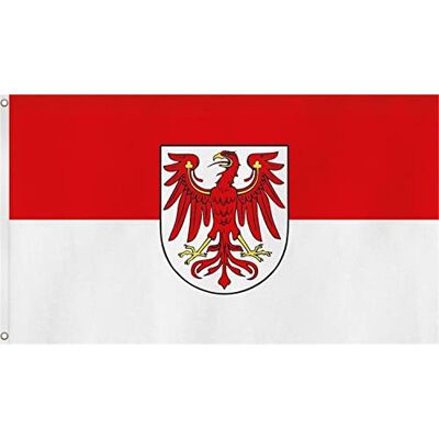 normani Bundesland Fahne, Grösse: ca. 90x150 cm, Ordentliche Qualität KEINE hauchdünne Ware Stoffgewicht ca. 90 gr/m2, Reissfest, für Außenbereich geeignet Brandenburg 90 x 150 cm normani Bundesland Fahne, Grösse: ca. 90x150 cm, Ordentliche Qualität KEINE hauchdünne Ware Stoffgewicht ca. 90 gr/m2, Reissfest, für Außenbereich geeignet Brandenburg 90 x 150 cm