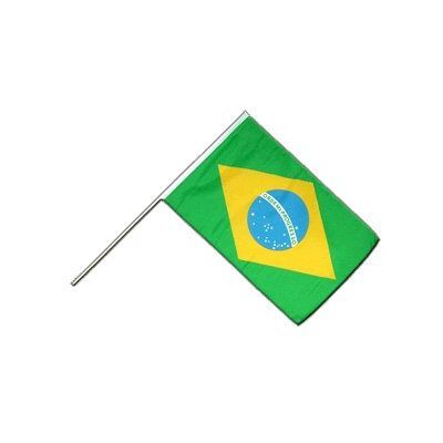 Digni Flaggenfritze® Große Stockflagge Schwenkflagge Brasilien 60 x 90 cm Digni Flaggenfritze® Große Stockflagge Schwenkflagge Brasilien 60 x 90 cm