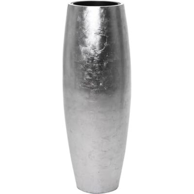 VIVANNO Pflanzkübel Magnum Silber Große Bodenvase 100x29cm Blatt-Optik Elegantes Fiberglas Pflanzgefäß in Hochglanz für Innen & Außen inklusive Einsatz. Rundes Design für Haus oder Hotel. VIVANNO Pflanzkübel Magnum Silber Große Bodenvase 100x29cm Blatt-Optik Elegantes Fiberglas Pflanzgefäß in Hochglanz für Innen & Außen inklusive Einsatz. Rundes Design für Haus oder Hotel.