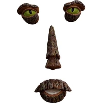 EMASDGEY Baumgesichts Skulpturenset aus Rinde, bestehend aus 2 Augen, 1, C Skurriles Skulpturen Set für den Einsatz Garten Freien mit 2 Augen, 1 Nase und 1 Mund als Gartendekoration EMASDGEY Baumgesichts Skulpturenset aus Rinde, bestehend aus 2 Augen, 1, C Skurriles Skulpturen Set für den Einsatz Garten Freien mit 2 Augen, 1 Nase und 1 Mund als Gartendekoration