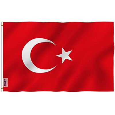 Anley Fly Breeze 3x5 Fuß Turkey Flag Lebendige Farbe und UV-beständig Canvas Header und doppelt genäht Türkische Flaggen Polyester mit Messingösen 3 x 5 Ft Anley Fly Breeze 3x5 Fuß Turkey Flag Lebendige Farbe und UV-beständig Canvas Header und doppelt genäht Türkische Flaggen Polyester mit Messingösen 3 x 5 Ft