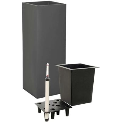VIVANNO Pflanzkübel Zink Metall Anthrazit Block 100 Blumenkübel Eckig Frostsicherer Übertopf für Außen und Innen, inklusive Bewässerungssystem, 100x40x40 cm Säule aus Stahlblech VIVANNO Pflanzkübel Zink Metall Anthrazit Block 100 Blumenkübel Eckig Frostsicherer Übertopf für Außen und Innen, inklusive Bewässerungssystem, 100x40x40 cm Säule aus Stahlblech