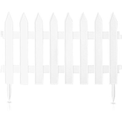 Prosperplast Weißer Gartenzaun aus Kunststoff, klein, 27 cm Höhe, 2 Größen, 2 Farben Prosperplast Weißer Gartenzaun aus Kunststoff, klein, 27 cm Höhe, 2 Größen, 2 Farben