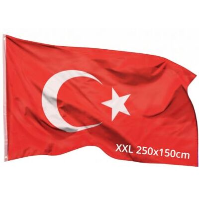 Aricona PHENO FLAGS Türkei Flagge 150x250 cm wetterfest mit Metallösen Robustes Polyester mit UV- und Wetterschutz, verstärkter Doppelnaht und stabilen Metallösen für den langlebigen Außeneinsatz. Aricona PHENO FLAGS Türkei Flagge 150x250 cm wetterfest mit Metallösen Robustes Polyester mit UV- und Wetterschutz, verstärkter Doppelnaht und stabilen Metallösen für den langlebigen Außeneinsatz.