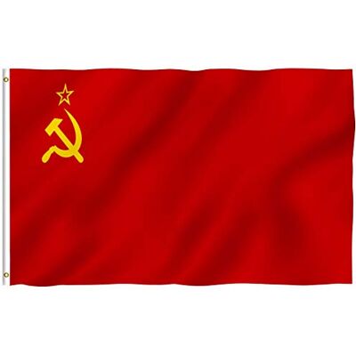 Anley Fly Breeze 3x5 Piedi Bandiera Unione Sovietica Colore Vivido e Resistente Ai Raggi UV Testata in Tela E Doppie Cuciture Bandiera Unione Repubbliche Socialiste Sovietiche Anelli Ottone Anley Fly Breeze 3x5 Piedi Bandiera Unione Sovietica Colore Vivido e Resistente Ai Raggi UV Testata in Tela E Doppie Cuciture Bandiera Unione Repubbliche Socialiste Sovietiche Anelli Ottone