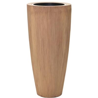 VIVANNO Pflanzkübel City Fiberglas Beige 80x37 cm Blumenkübel Rund Wetterfestes Pflanzgefäß für Innen & Außen, Frostsicherer Blumenkübel mit Einsatz für Garten, Terrasse und Wohnzimmer VIVANNO Pflanzkübel City Fiberglas Beige 80x37 cm Blumenkübel Rund Wetterfestes Pflanzgefäß für Innen & Außen, Frostsicherer Blumenkübel mit Einsatz für Garten, Terrasse und Wohnzimmer