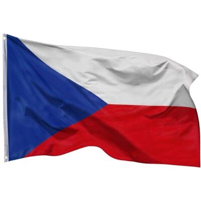 Aricona Tschechien Flagge 90x150cm wetterbeständige Fahne mit Messingösen, 100% Polyester, robuste Doppelnaht & in lebendigen Farben ideal für Flaggen-Liebhaber Aricona Tschechien Flagge 90x150cm wetterbeständige Fahne mit Messingösen, 100% Polyester, robuste Doppelnaht & in lebendigen Farben ideal für Flaggen-Liebhaber