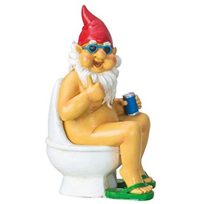 Geschenkestadl Nackter Zwerg auf dem Klo FKK lustiger Gartenzwerg H 25,5 cm Geschenkestadl Nackter Zwerg auf dem Klo FKK lustiger Gartenzwerg H 25,5 cm