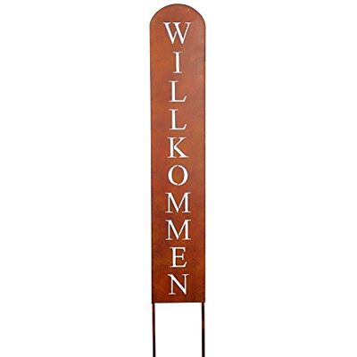 levandeo Stele Willkommen H x B x T 95x15x0,5cm Eisen Rost Gartendeko Gartenstecker Deko levandeo Stele Willkommen H x B x T 95x15x0,5cm Eisen Rost Gartendeko Gartenstecker Deko