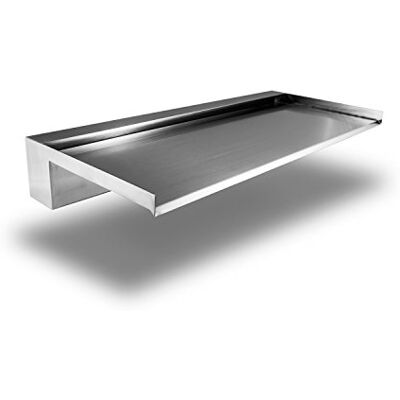 CLGarden Edelstahl Wasserfall 60cm Element für Gartenteich Wasserlauf Steinmauer Springbrunnen Teich CLGarden Edelstahl Wasserfall 60cm Element für Gartenteich Wasserlauf Steinmauer Springbrunnen Teich
