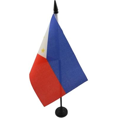 AZ FLAG Tischflagge Philippinen 15x10 cm Polyester 100D Kunststoffsockel Für innen Philippinische Tischflagge Philippines genähte Ausführung mit verstärkten Kanten mit Kunststoffstab 100D Polyester AZ FLAG Tischflagge Philippinen 15x10 cm Polyester 100D Kunststoffsockel Für innen Philippinische Tischflagge Philippines genähte Ausführung mit verstärkten Kanten mit Kunststoffstab 100D Polyester