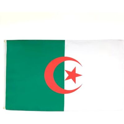 Az Flag Algerien Flagge 250x150cm - Große Algerische Flagge 150x250 cm - Neu Az Flag Algerien Flagge 250x150cm - Große Algerische Flagge 150x250 cm - Neu